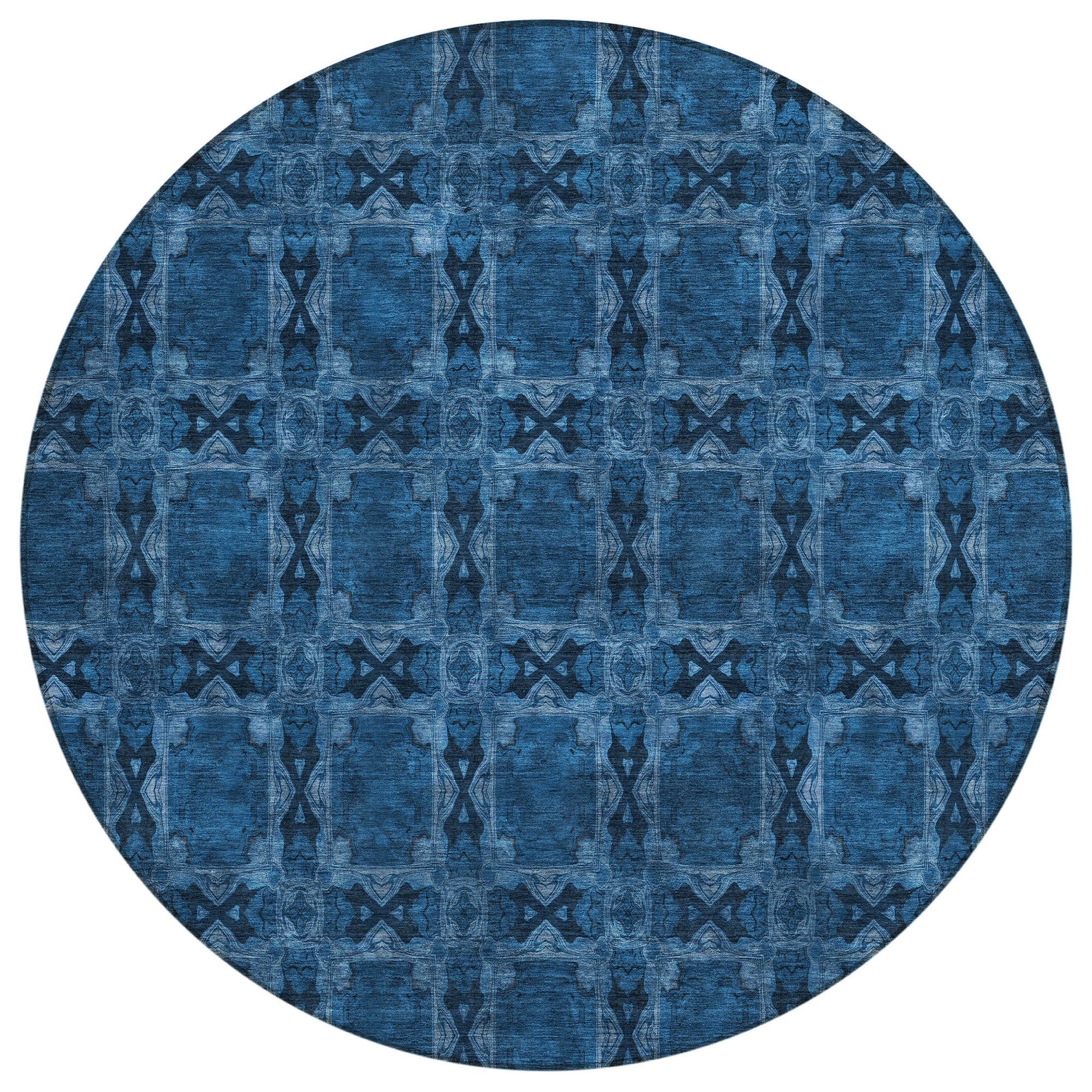 Addison Rugs Panel Navy Washable Indoor-Outdoor Rug