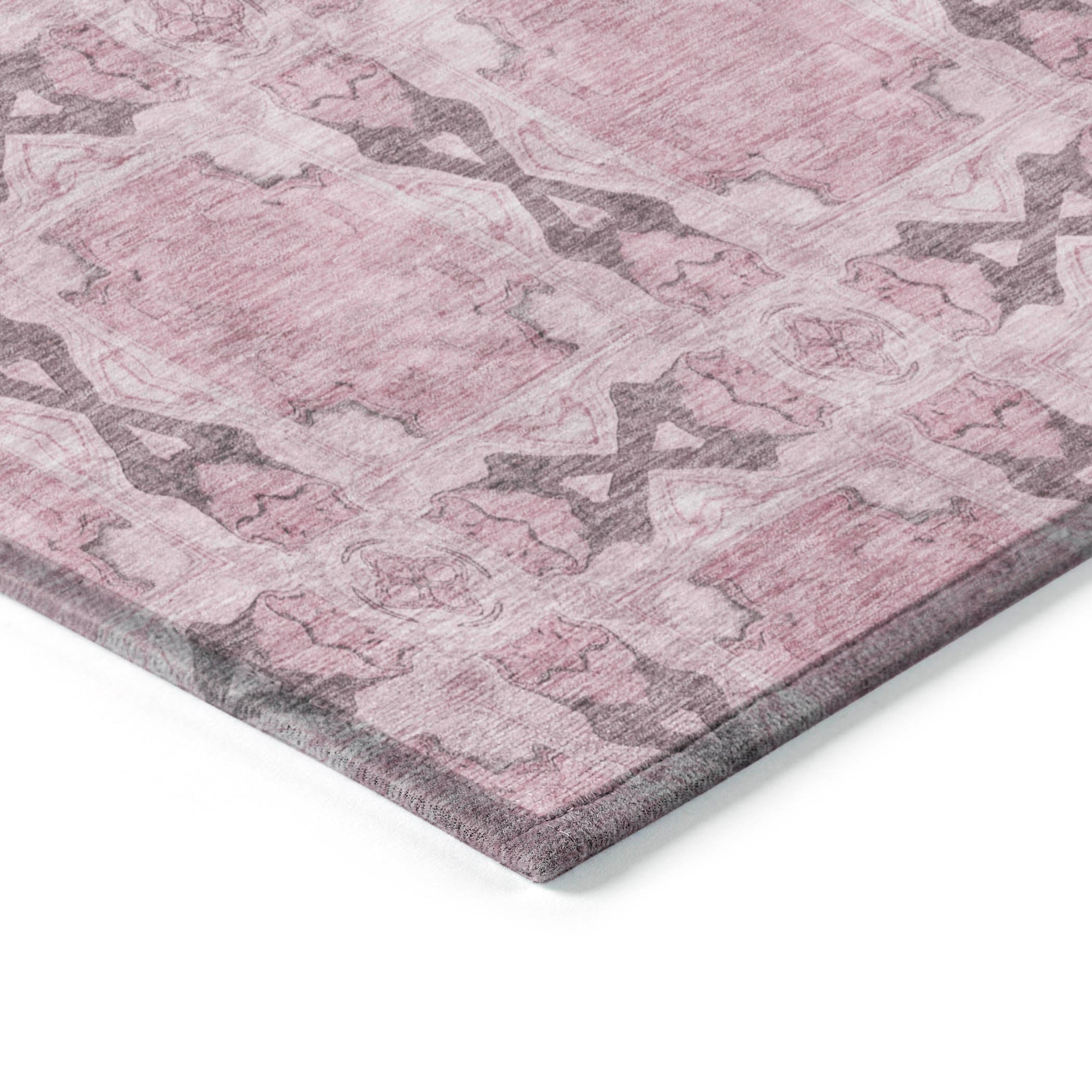 Addison Rugs Panel Pink Washable Indoor-Outdoor Rug