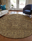Addison Rugs Parallel Bands Brown Washable Indoor-Outdoor Rug