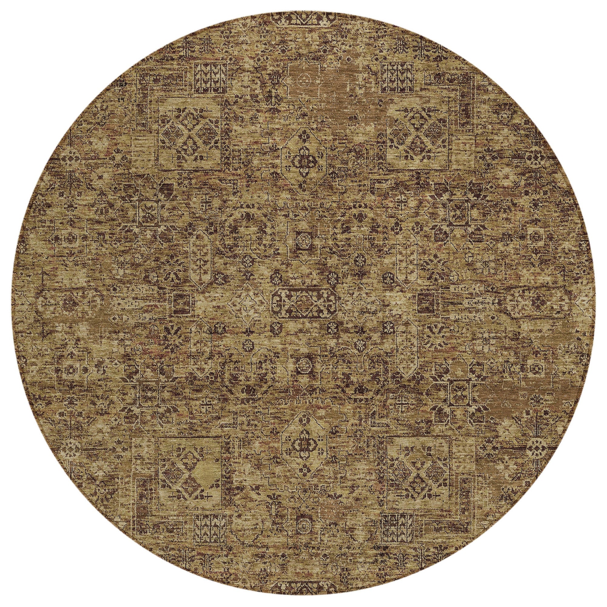 Addison Rugs Parallel Bands Brown Washable Indoor-Outdoor Rug