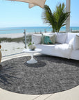 Addison Rugs Parallel Bands Charcoal Washable Indoor-Outdoor Rug