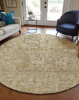 Addison Rugs Parallel Bands Gold Washable Indoor-Outdoor Rug