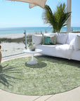 Addison Rugs Parallel Bands Green Washable Indoor-Outdoor Rug