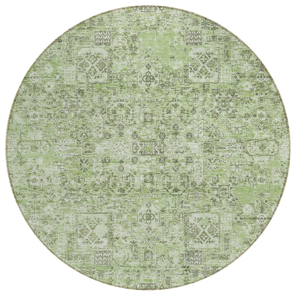 Addison Rugs Parallel Bands Green Washable Indoor-Outdoor Rug