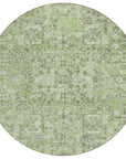 Addison Rugs Parallel Bands Green Washable Indoor-Outdoor Rug
