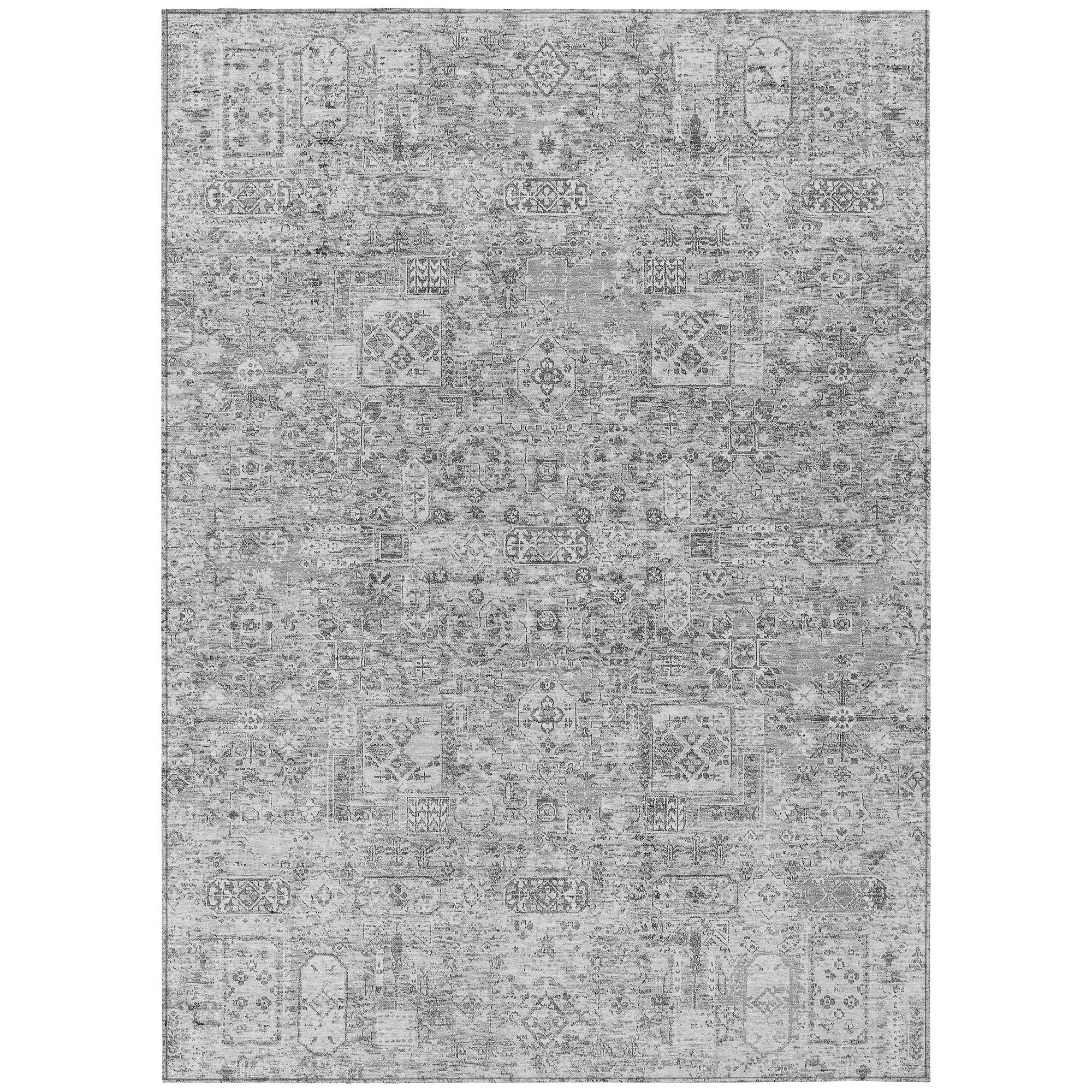 Addison Rugs Parallel Bands Grey Washable Indoor-Outdoor Rug
