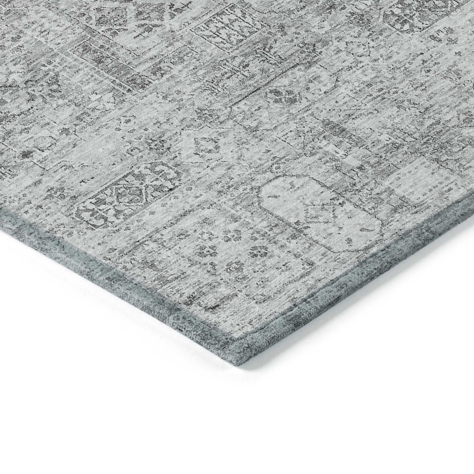 Addison Rugs Parallel Bands Grey Washable Indoor-Outdoor Rug