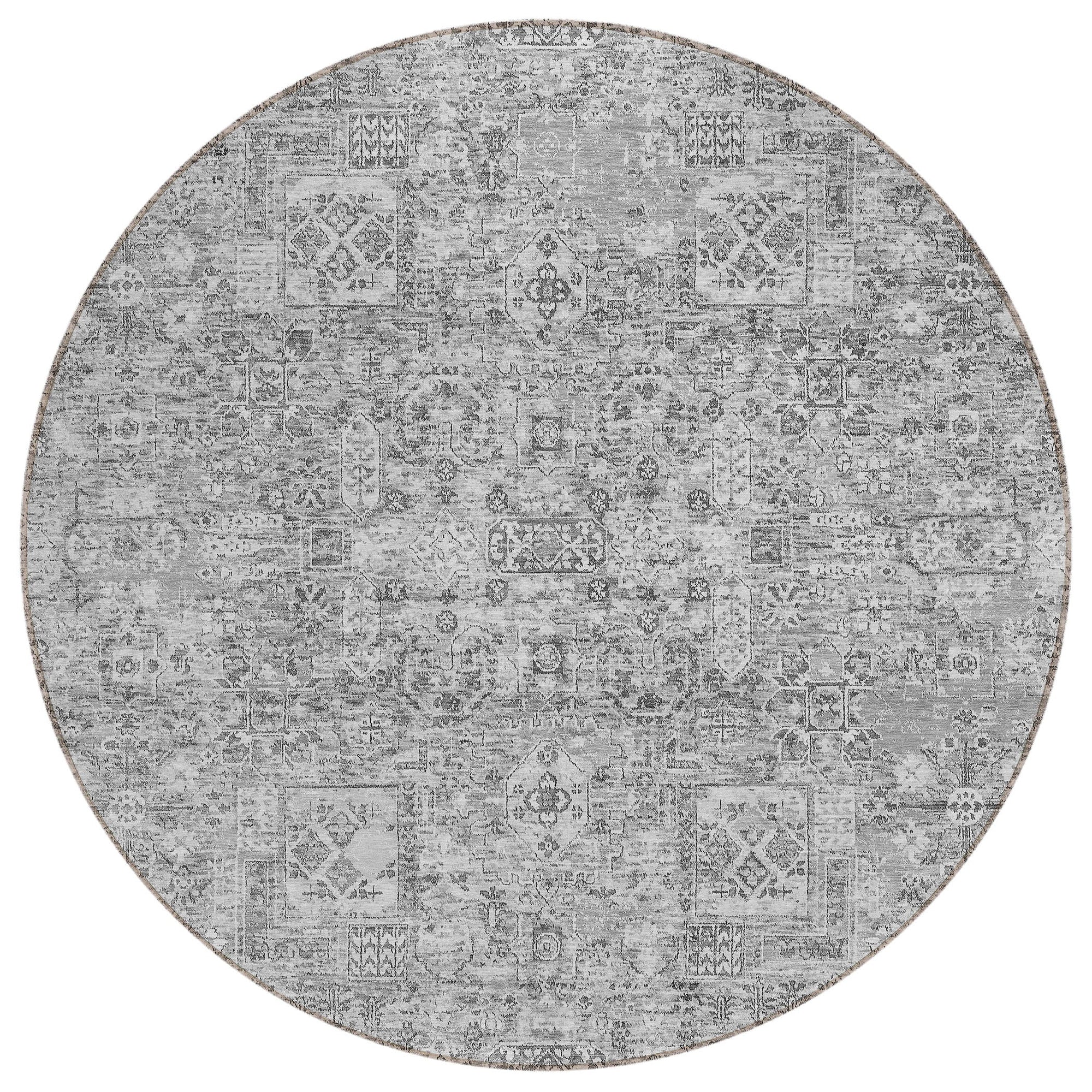 Addison Rugs Parallel Bands Grey Washable Indoor-Outdoor Rug