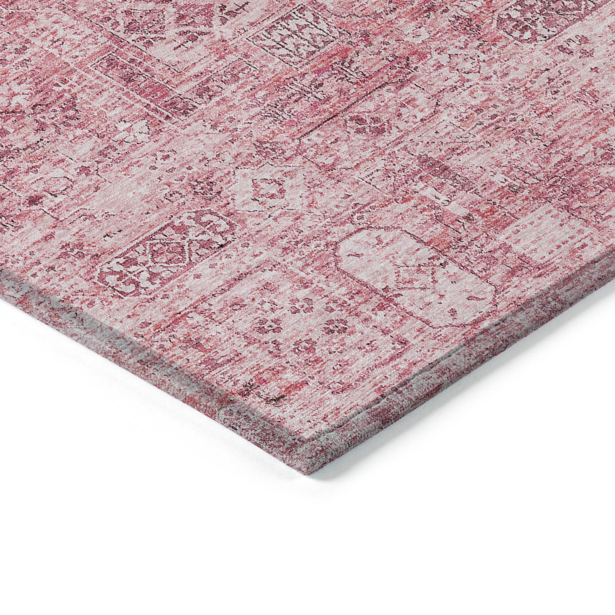 Addison Rugs Parallel Bands Pink Washable Indoor-Outdoor Rug