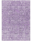 Addison Rugs Parallel Bands Purple Washable Indoor-Outdoor Rug