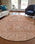 Addison Rugs Parallel Bands Salmon Washable Indoor-Outdoor Rug