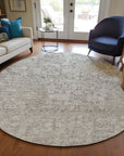 Addison Rugs Parallel Bands Taupe Washable Indoor-Outdoor Rug