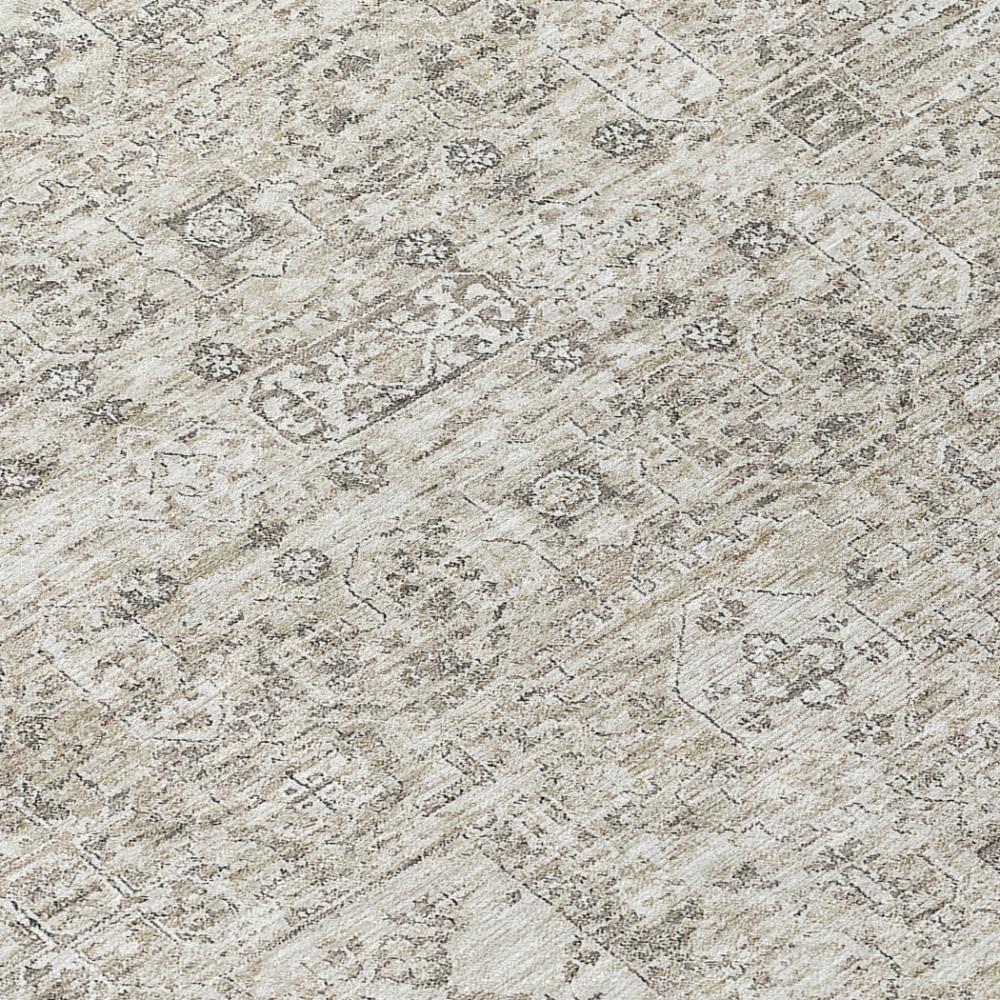 Addison Rugs Parallel Bands Taupe Washable Indoor-Outdoor Rug