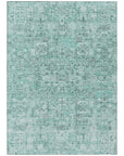 Addison Rugs Parallel Bands Teal Washable Indoor-Outdoor Rug
