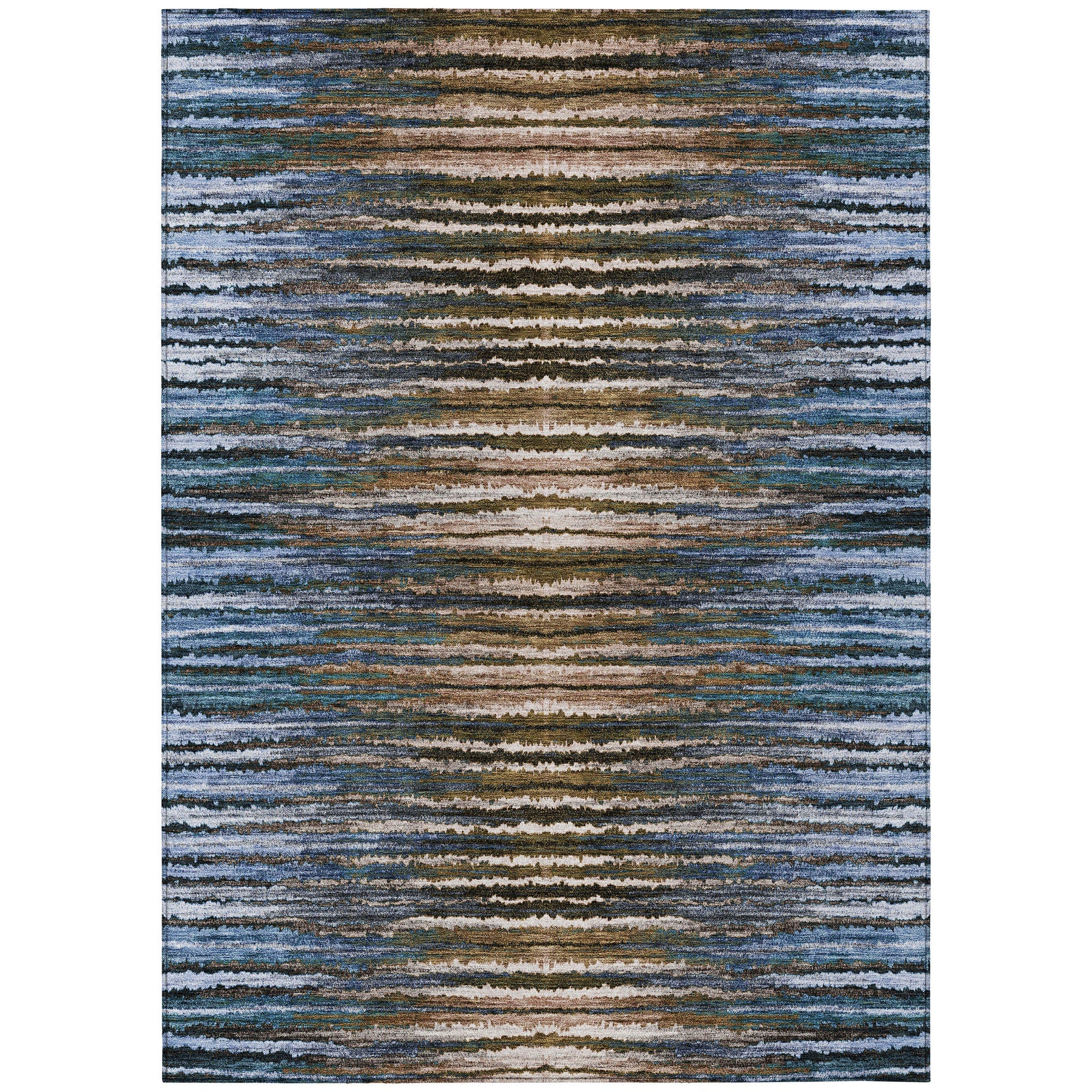 Addison Rugs Pixel Weave Blue Washable Indoor-Outdoor Rug