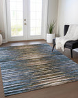 Addison Rugs Pixel Weave Blue Washable Indoor-Outdoor Rug