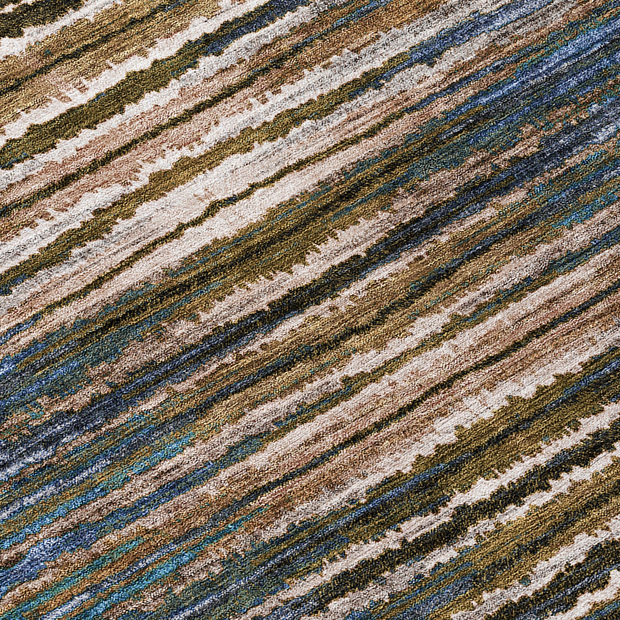 Addison Rugs Pixel Weave Blue Washable Indoor-Outdoor Rug