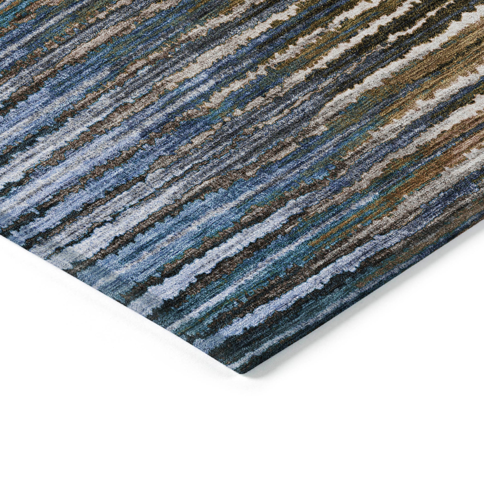 Addison Rugs Pixel Weave Blue Washable Indoor-Outdoor Rug