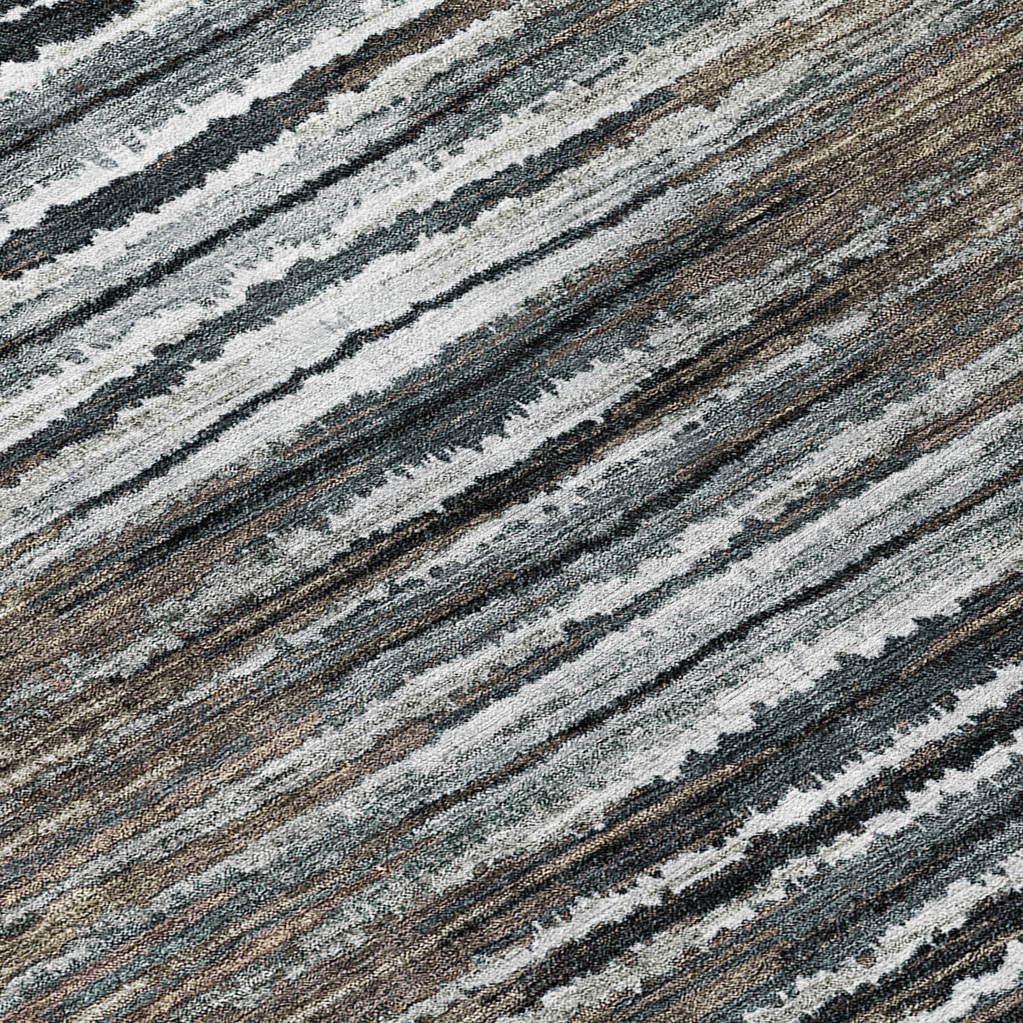 Addison Rugs Pixel Weave Brown Washable Indoor-Outdoor Rug