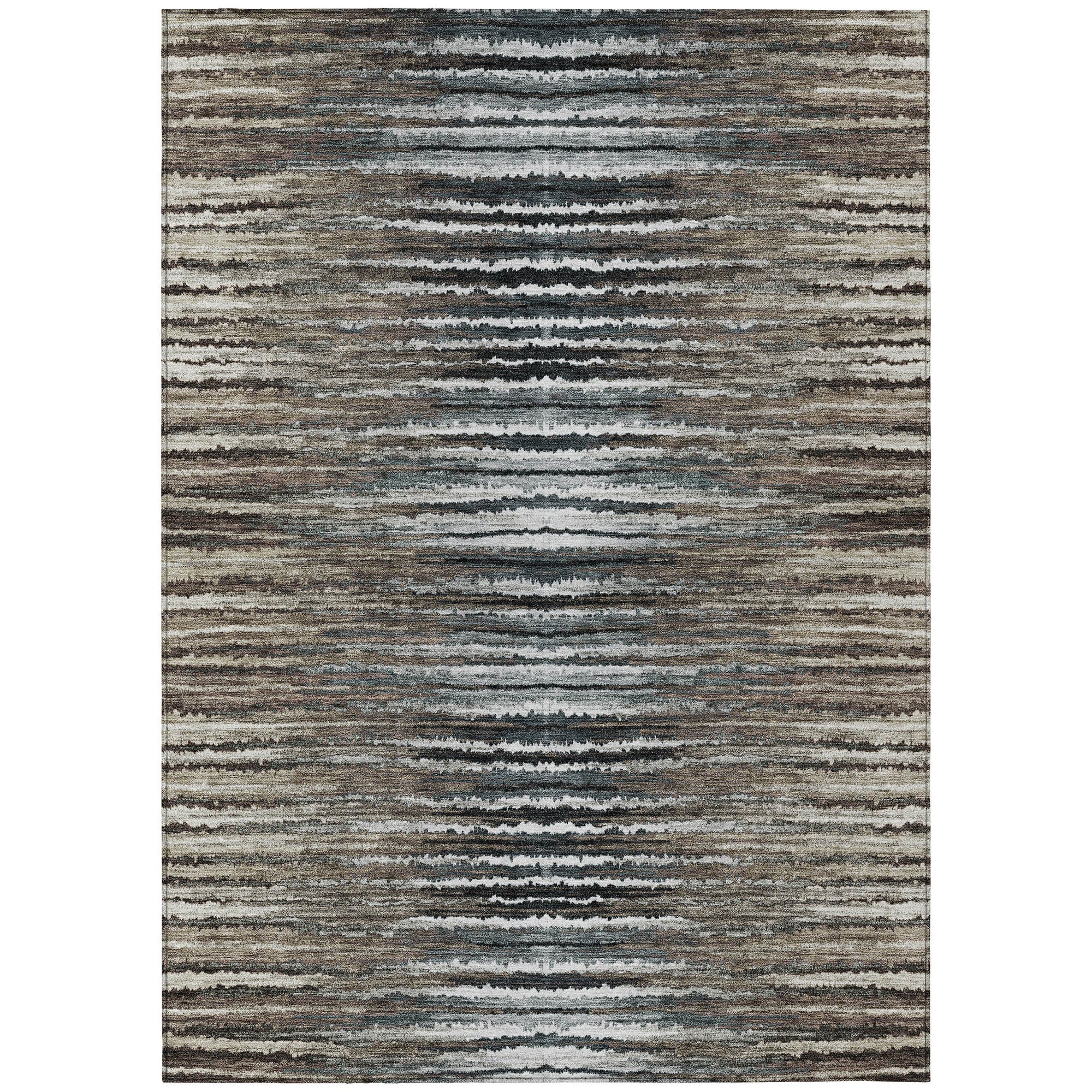 Addison Rugs Pixel Weave Brown Washable Indoor-Outdoor Rug