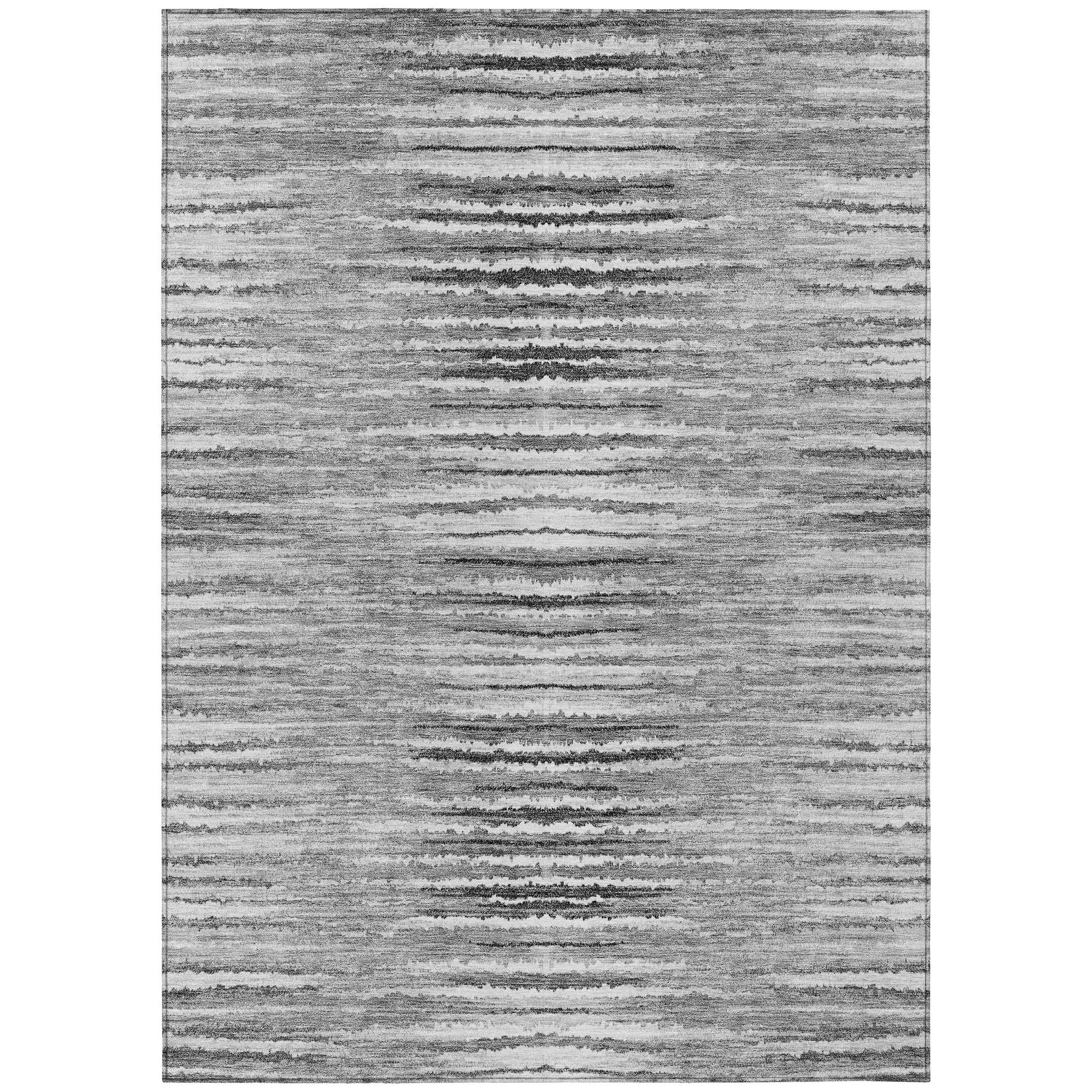 Addison Rugs Pixel Weave Grey Washable Indoor-Outdoor Rug