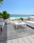 Addison Rugs Pixel Weave Grey Washable Indoor-Outdoor Rug