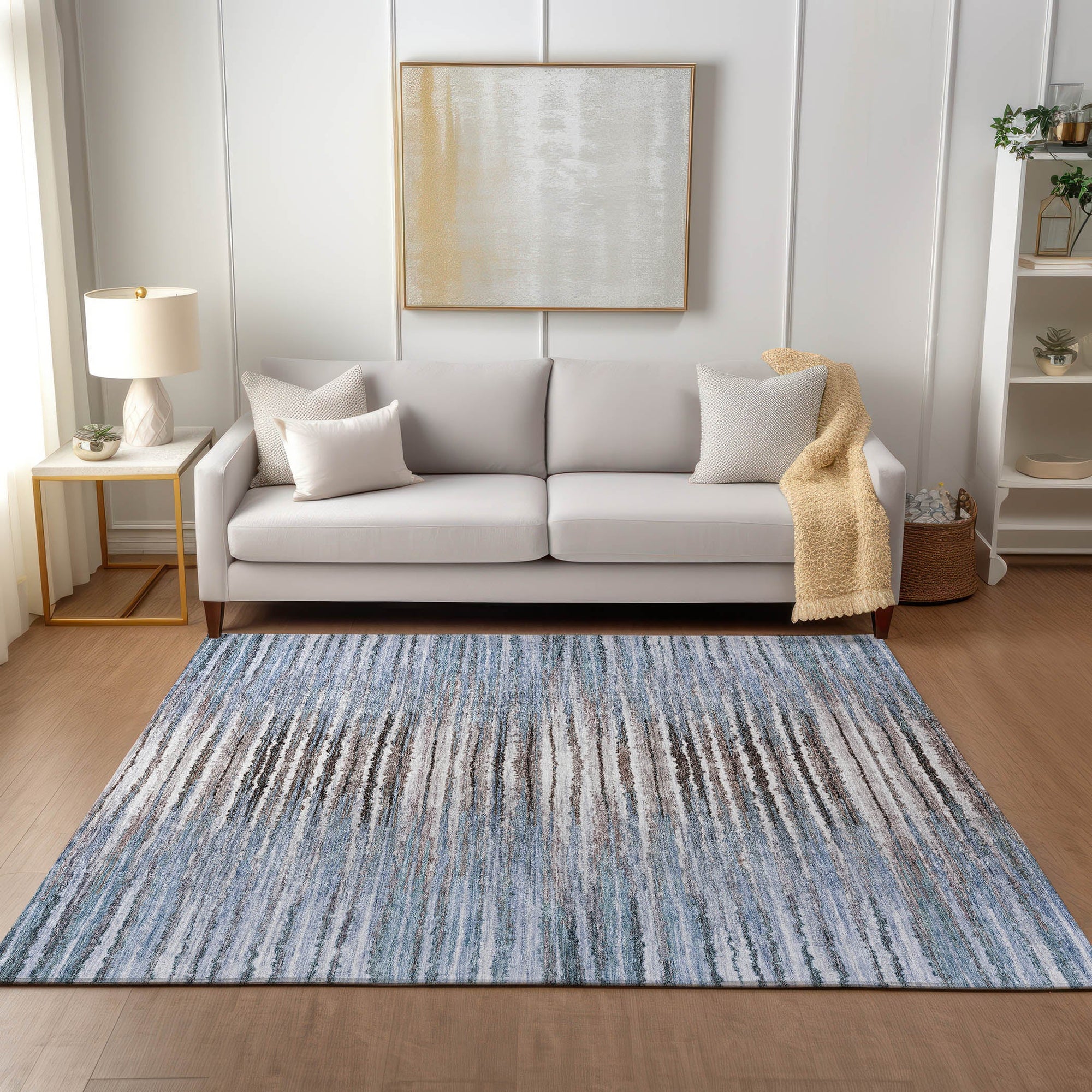 Addison Rugs Pixel Weave Sky Washable Indoor-Outdoor Rug