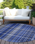 Addison Rugs Plaid Blue Washable Indoor-Outdoor Rug