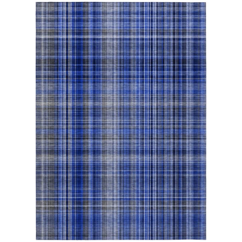 Addison Rugs Plaid Blue Washable Indoor-Outdoor Rug