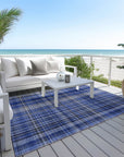 Addison Rugs Plaid Blue Washable Indoor-Outdoor Rug