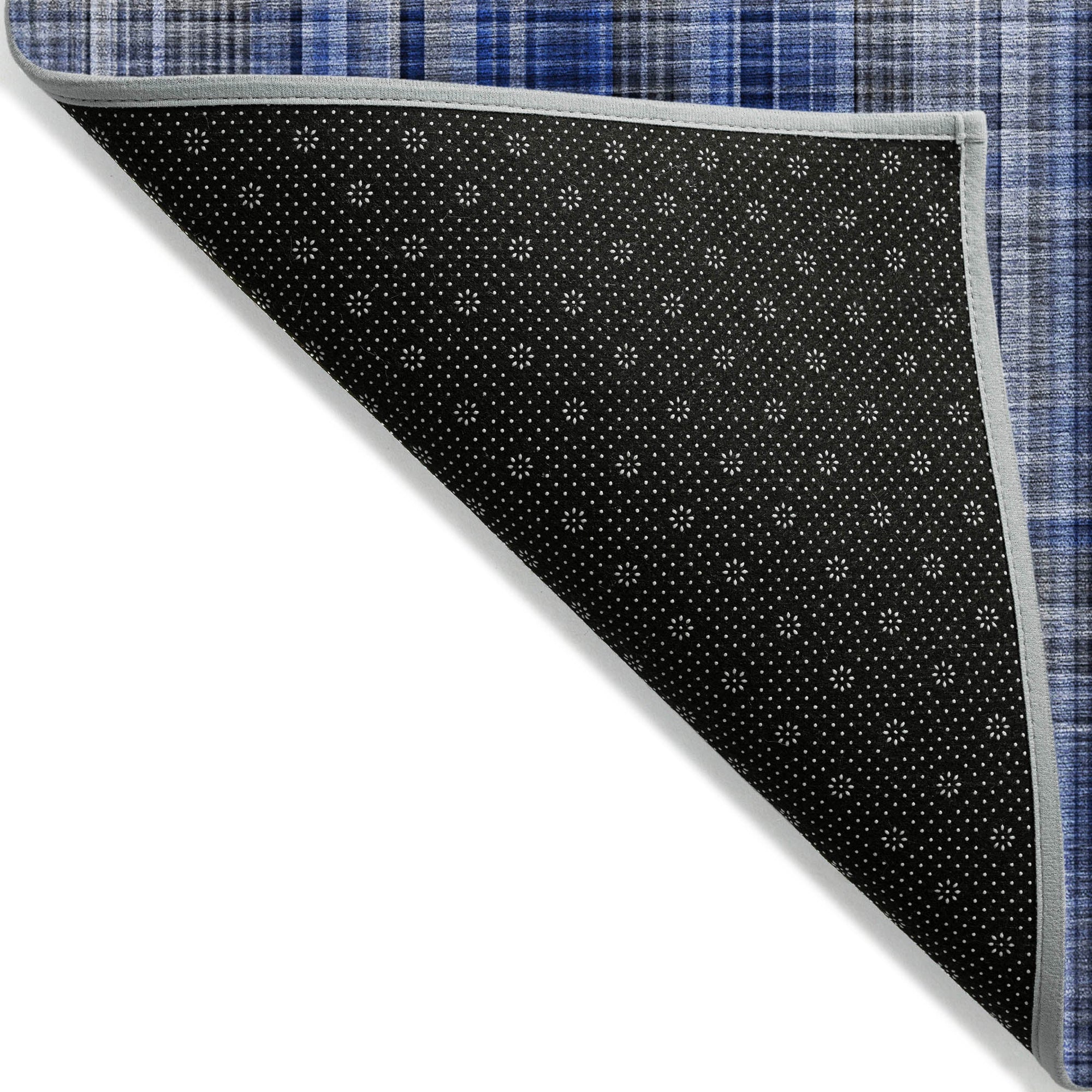 Addison Rugs Plaid Blue Washable Indoor-Outdoor Rug