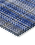 Addison Rugs Plaid Blue Washable Indoor-Outdoor Rug