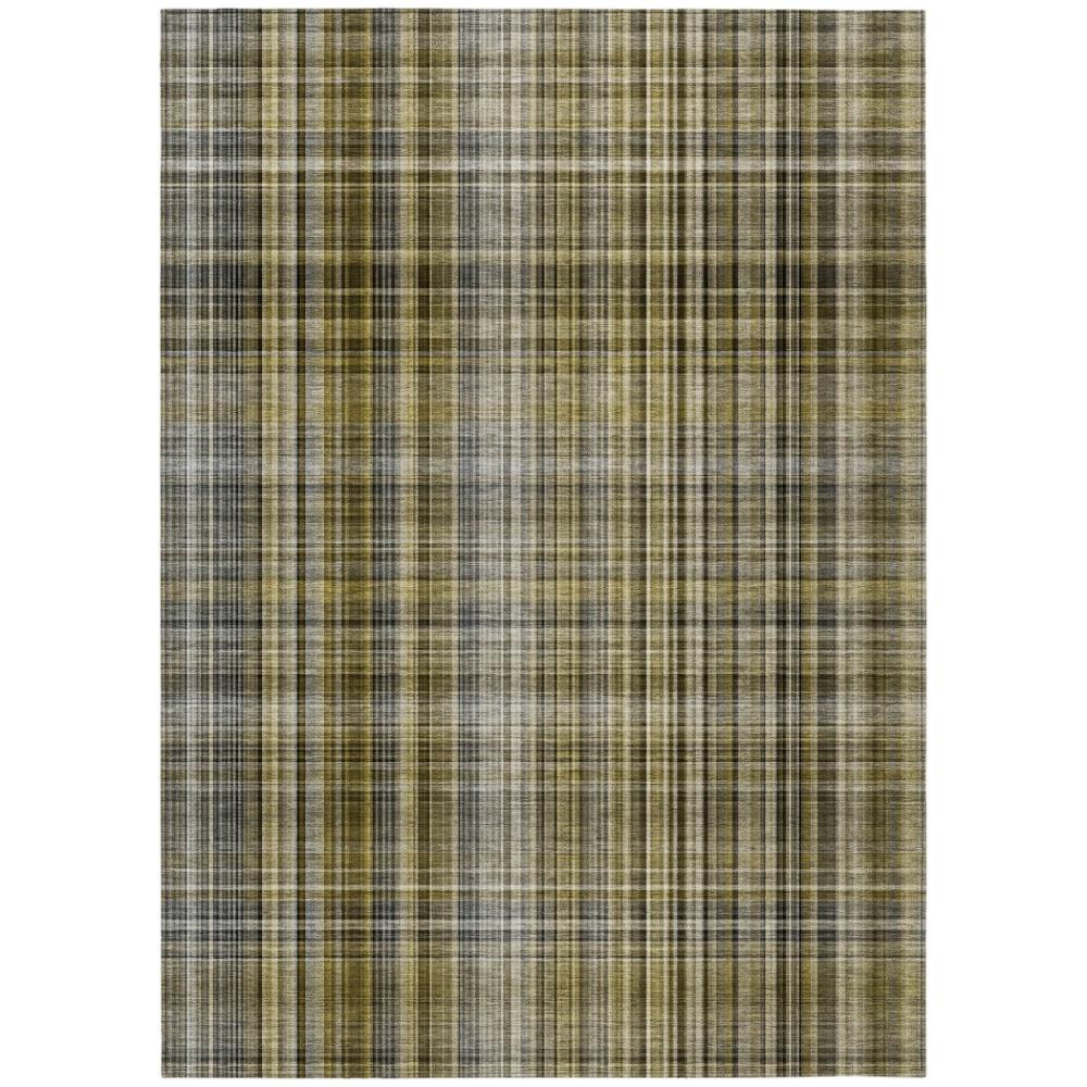 Addison Rugs Plaid Brown Washable Indoor-Outdoor Rug