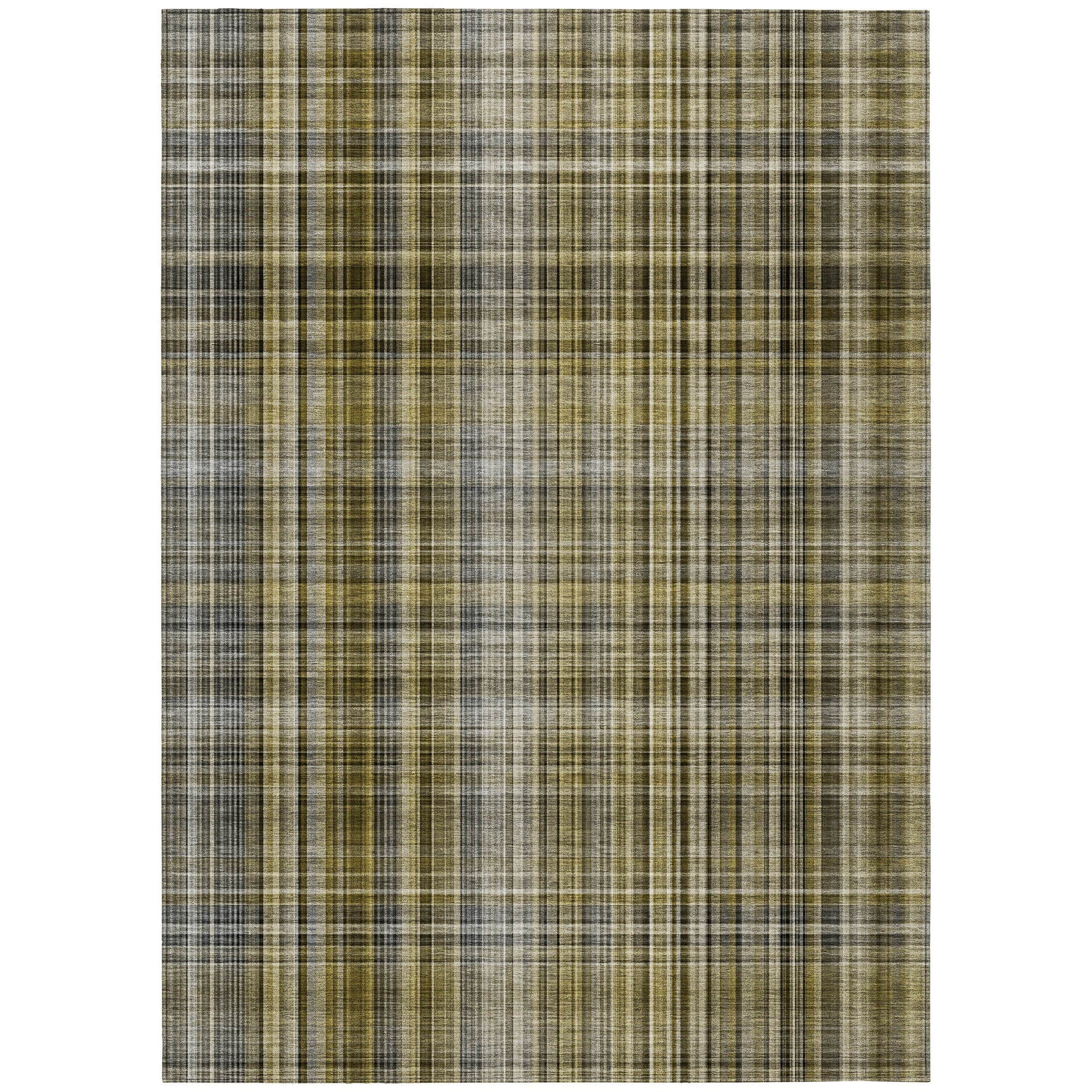 Addison Rugs Plaid Brown Washable Indoor-Outdoor Rug