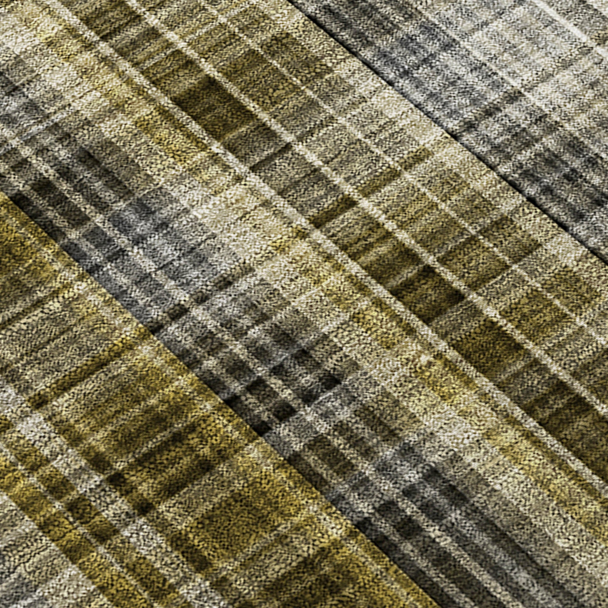 Addison Rugs Plaid Brown Washable Indoor-Outdoor Rug