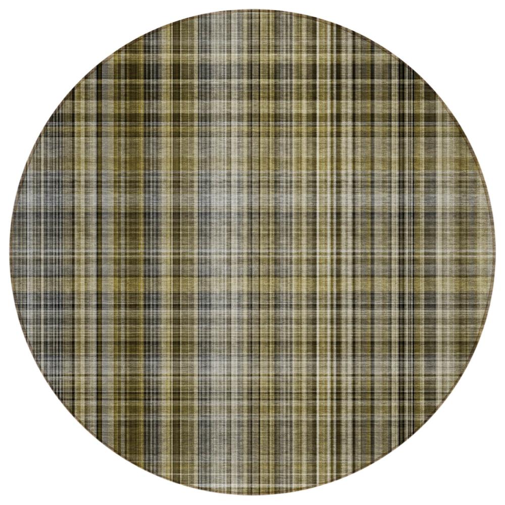 Addison Rugs Plaid Brown Washable Indoor-Outdoor Rug