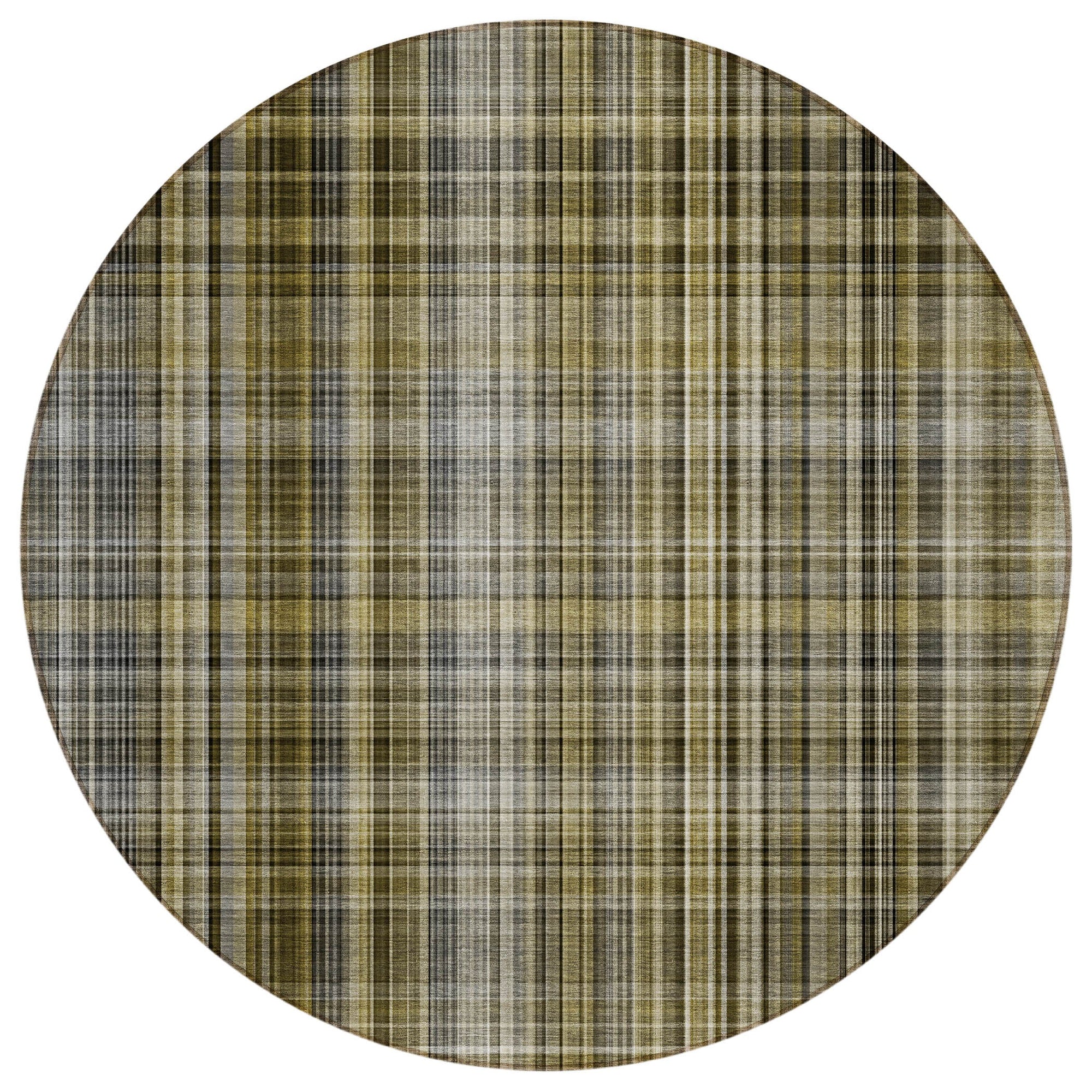 Addison Rugs Plaid Brown Washable Indoor-Outdoor Rug