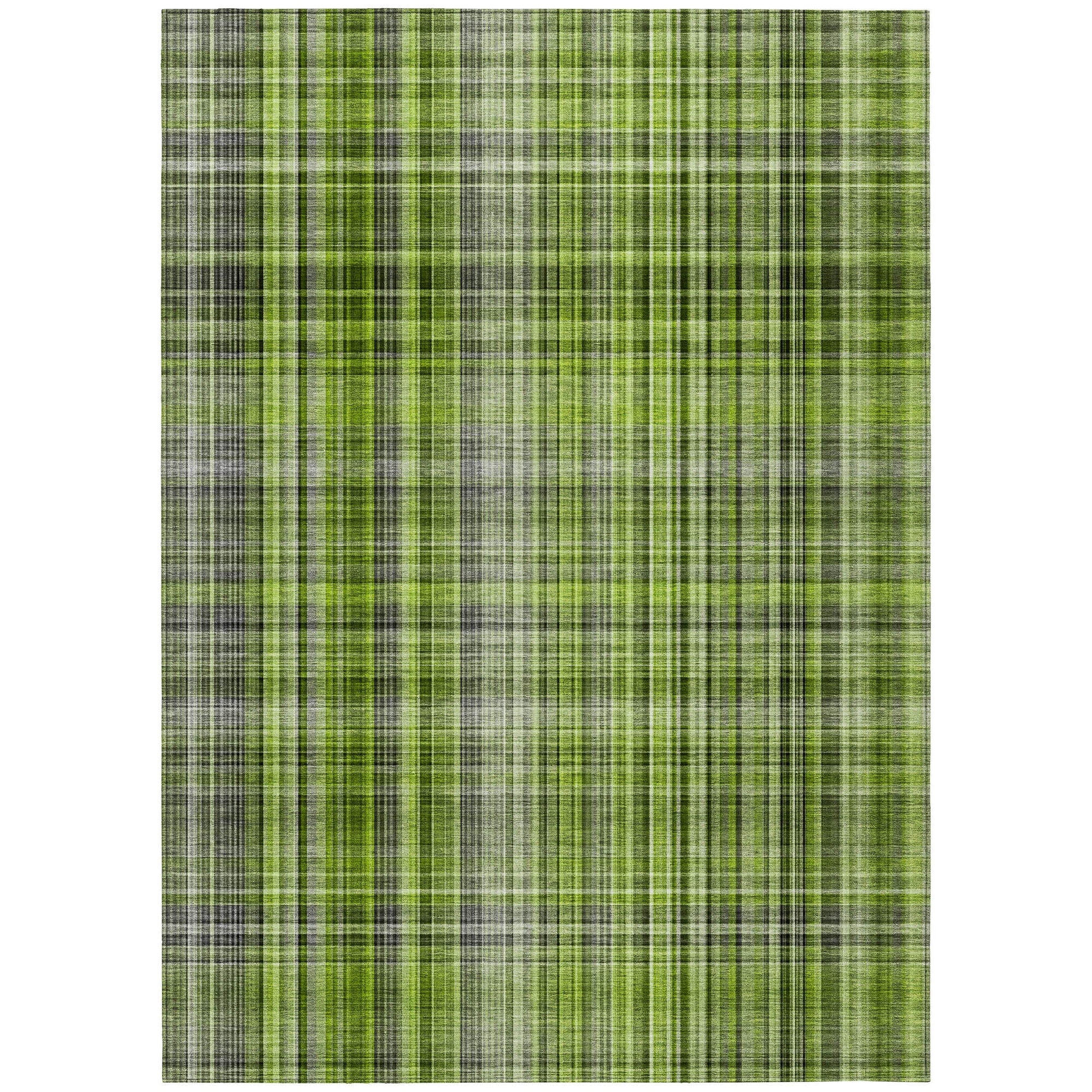 Addison Rugs Plaid Green Washable Indoor-Outdoor Rug