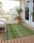 Addison Rugs Plaid Green Washable Indoor-Outdoor Rug