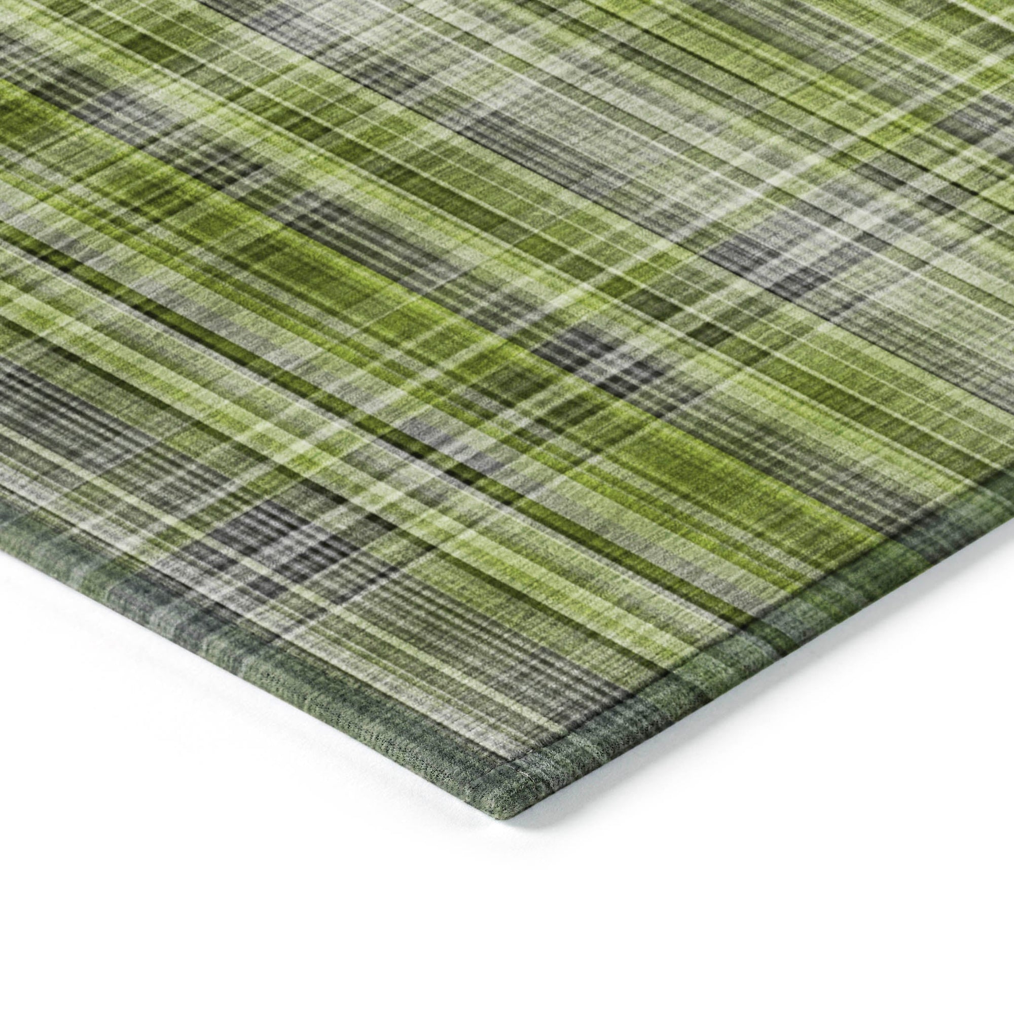 Addison Rugs Plaid Green Washable Indoor-Outdoor Rug