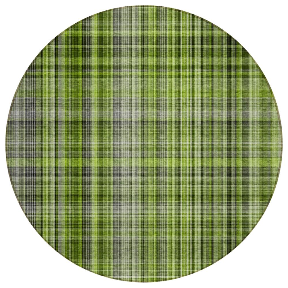 Addison Rugs Plaid Green Washable Indoor-Outdoor Rug