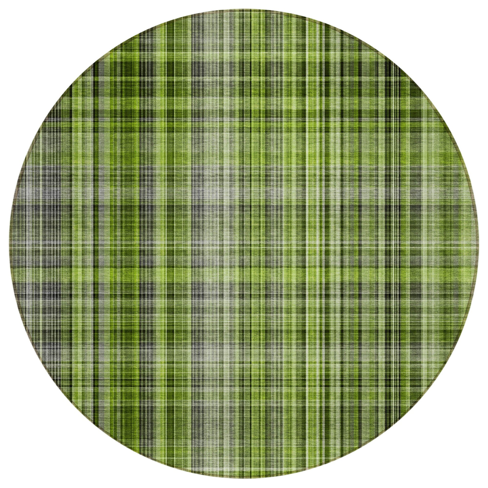 Addison Rugs Plaid Green Washable Indoor-Outdoor Rug