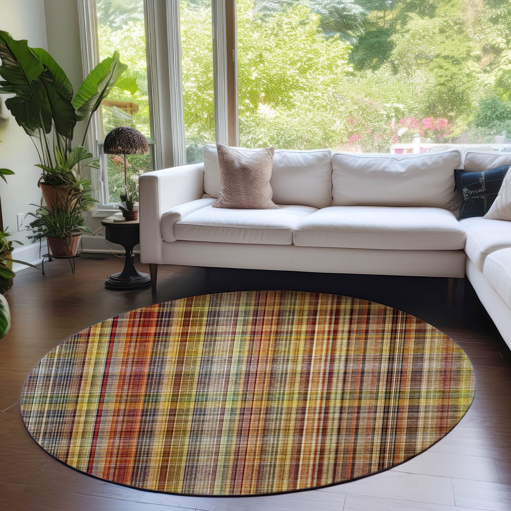 Addison Rugs Plaid Paprika Washable Indoor-Outdoor Rug