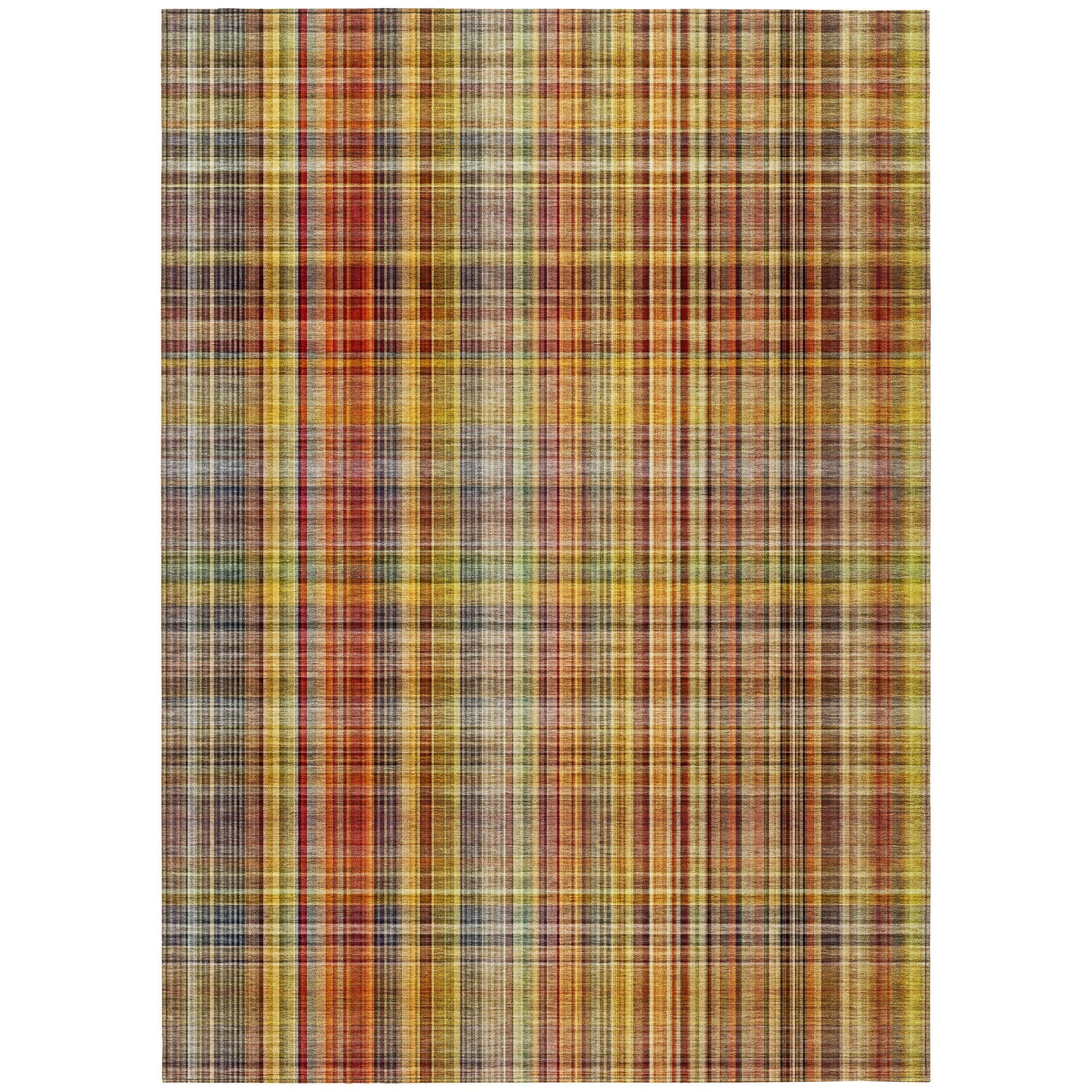 Addison Rugs Plaid Paprika Washable Indoor-Outdoor Rug