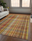 Addison Rugs Plaid Paprika Washable Indoor-Outdoor Rug