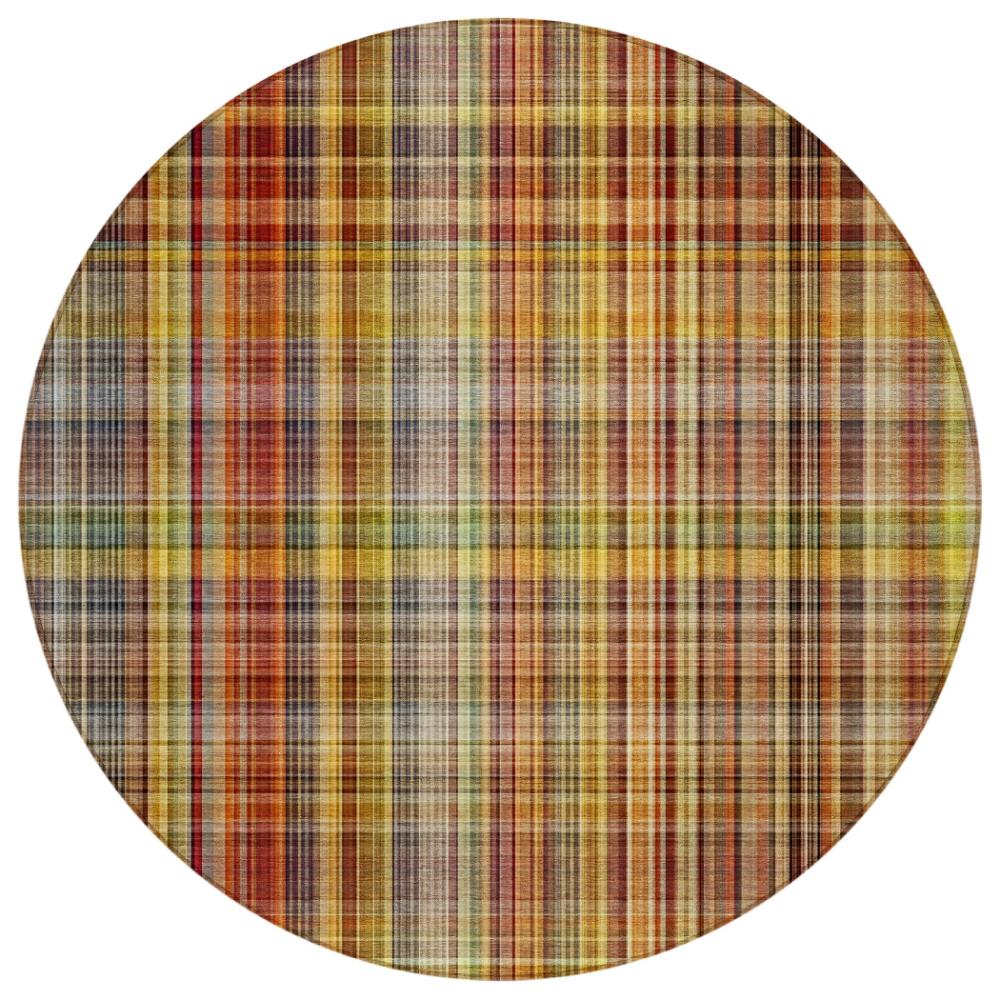 Addison Rugs Plaid Paprika Washable Indoor-Outdoor Rug