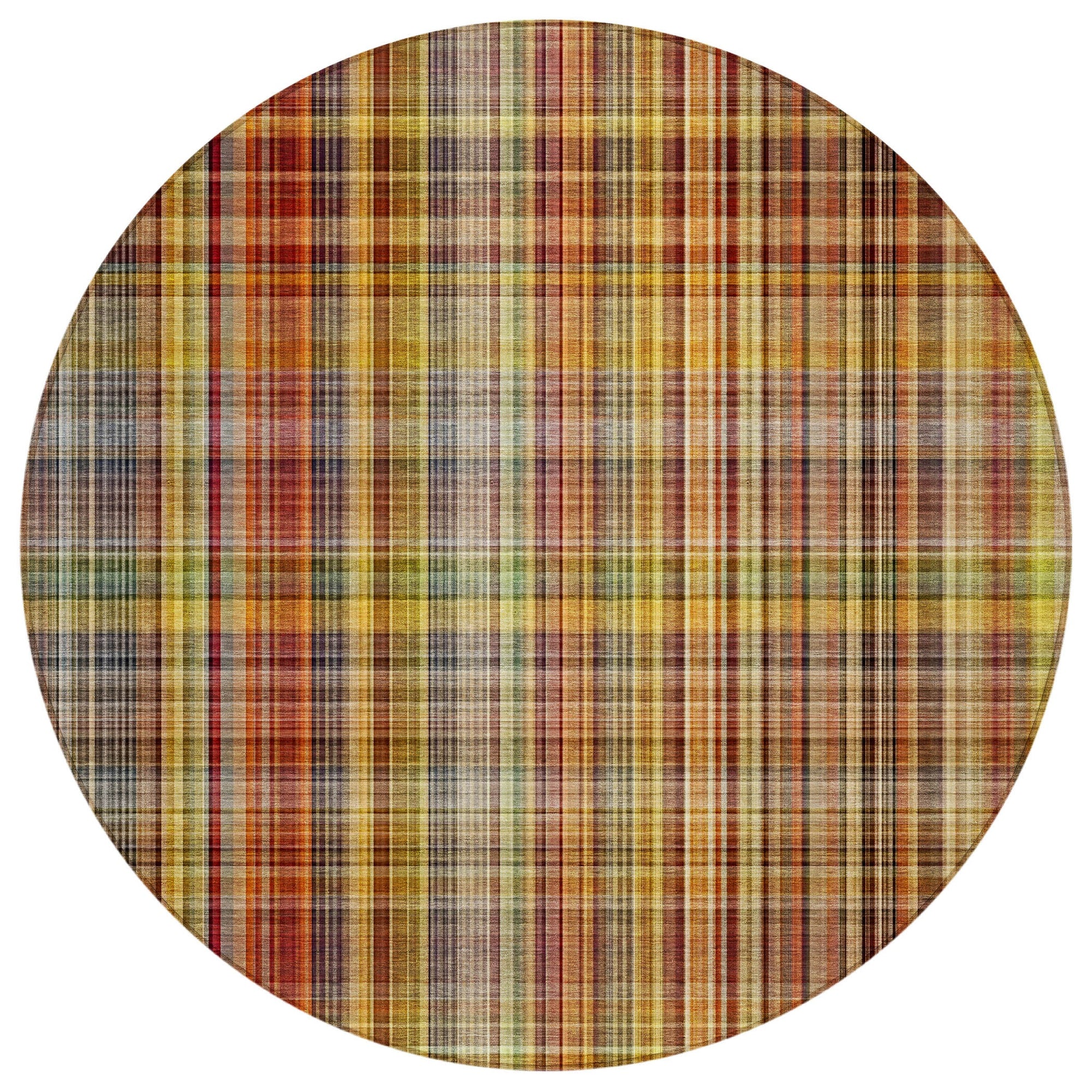 Addison Rugs Plaid Paprika Washable Indoor-Outdoor Rug