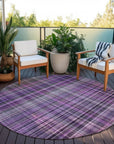 Addison Rugs Plaid Purple Washable Indoor-Outdoor Rug