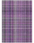 Addison Rugs Plaid Purple Washable Indoor-Outdoor Rug