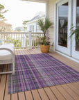 Addison Rugs Plaid Purple Washable Indoor-Outdoor Rug